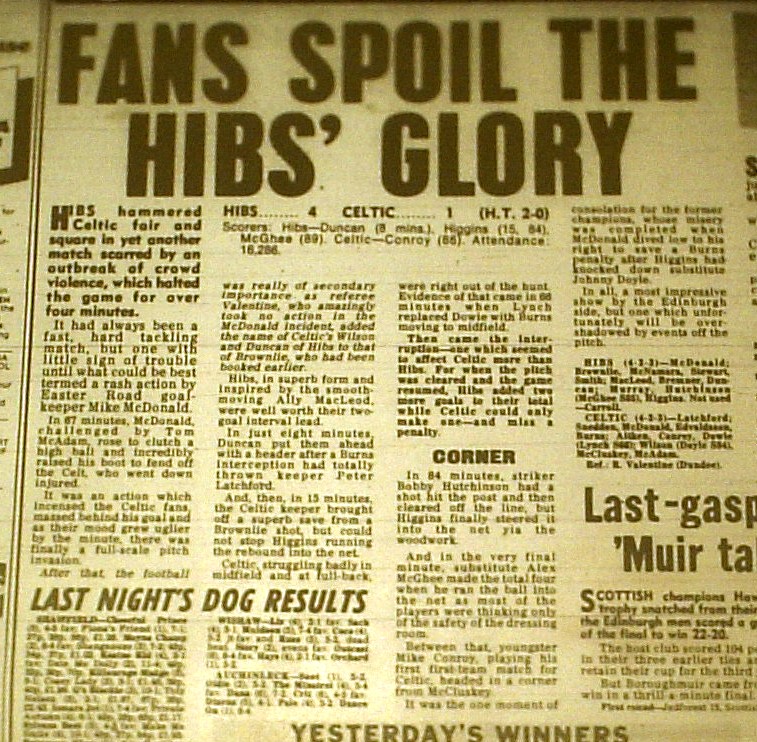 1978 Hibs 4-1 Celtic report