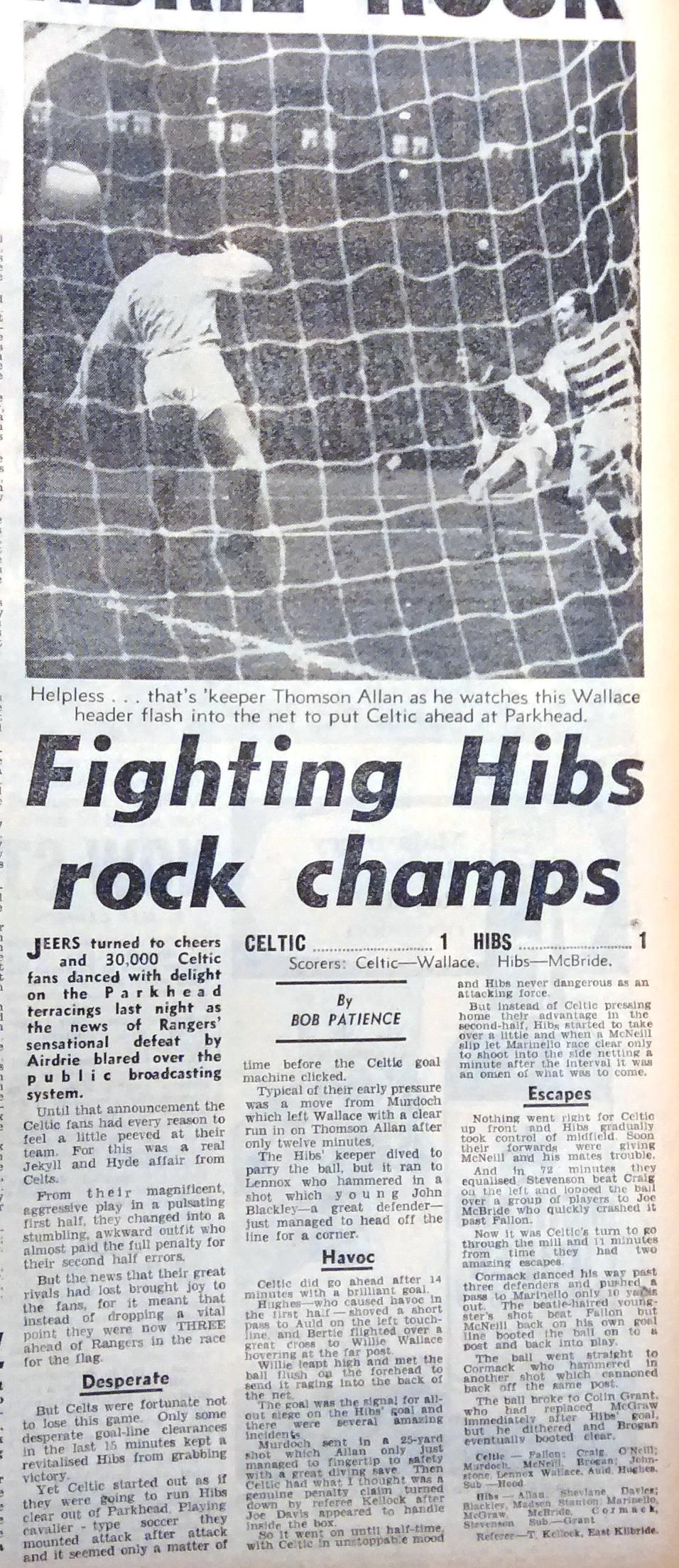 1969 Celtic 1-1 Hibs