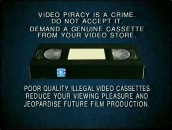20th Century Fox Home Entertainment Illegal Video Cassettes (2000) 20th Century Fox Home Entertainment Illegal Video Cassettes (2000)