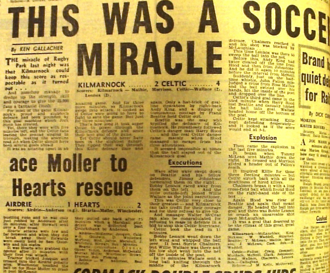 1969 Kilmarnock 2-4 Celtic report