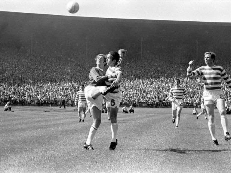 Clark wins header against St Johnstone 1969