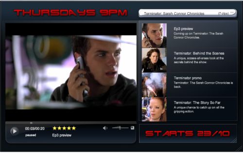 Terminator: The Sarah Connor Chronicles on Virgin 1 & Virgin + 1 Every Thursday and Friday Terminator: The Sarah Connor Chronicles on Virgin 1 & Virgin + 1 Every Thursday and Friday
