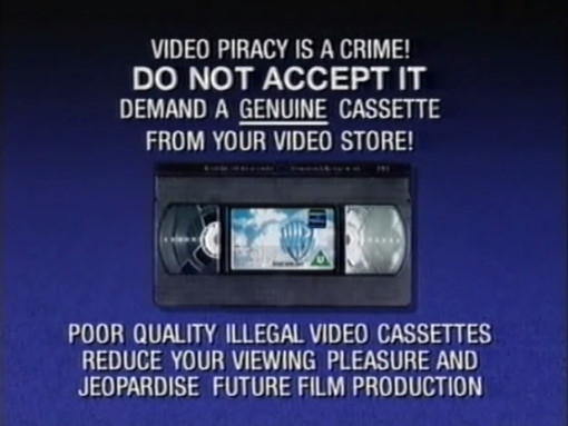 Warner Home Video Illegal Video Cassettes (1999) Warner Home Video Illegal Video Cassettes (1999)